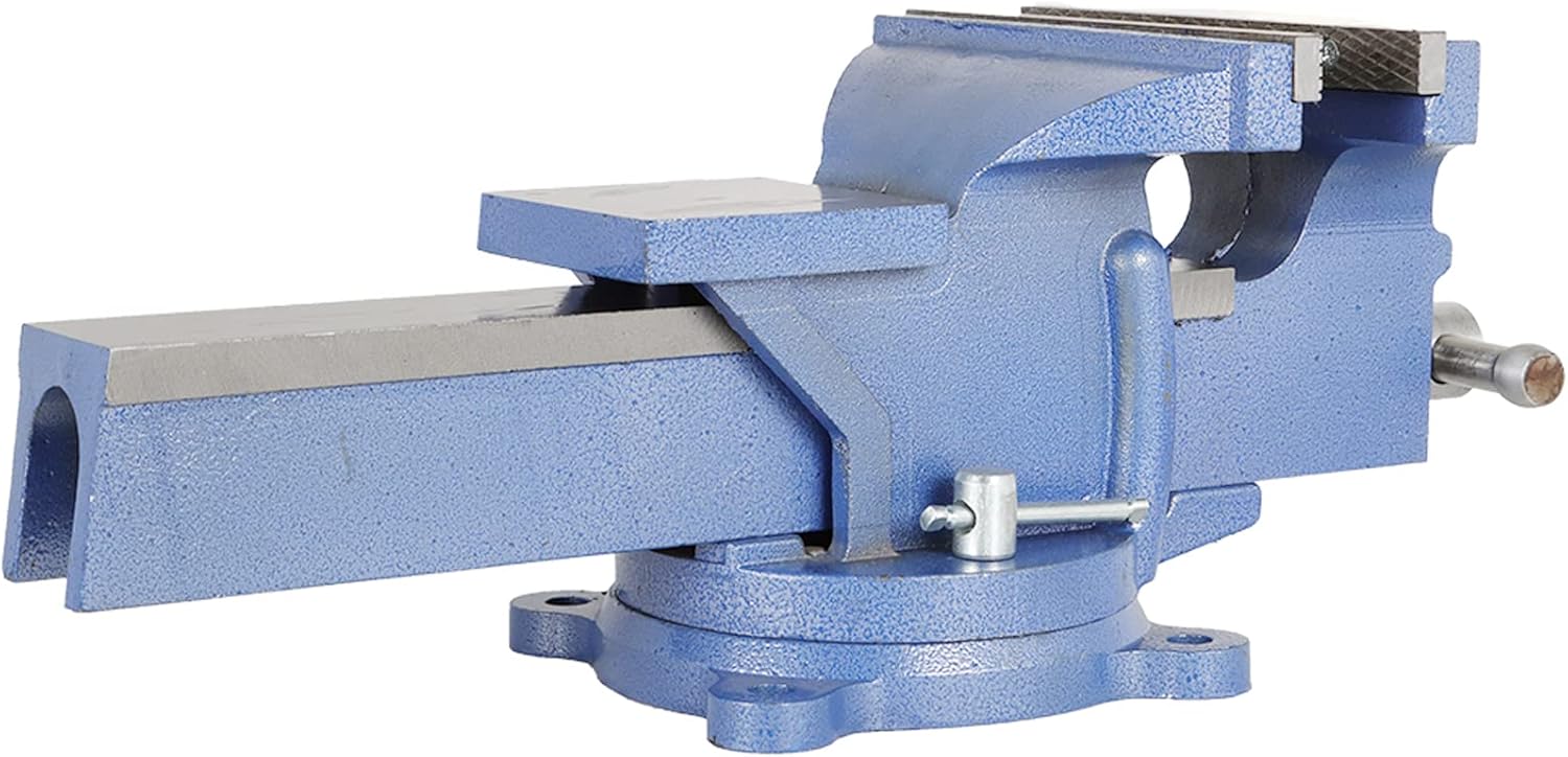 8 Swivel Bench Vise 8-Inch Heavy Duty Bench Vise Clamp Vises Locking Base Top Anvil Work Bench Fit for Home and Business Application