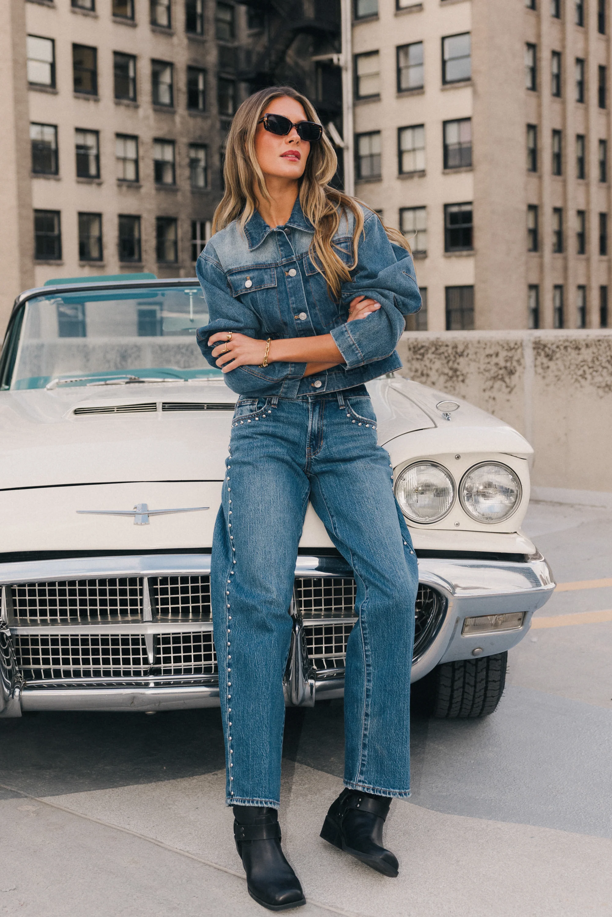 Noel Studded Baggy Jeans