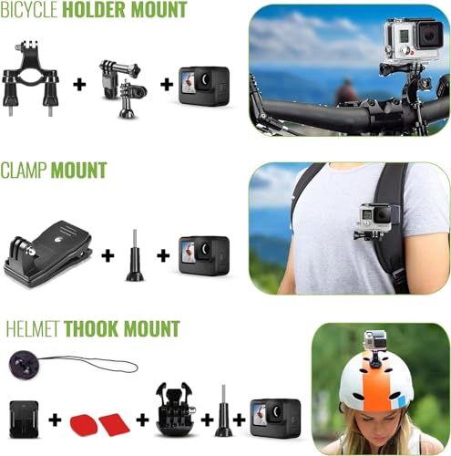 GoPro HERO11 - Action Camera + 64GB Card, 50 Piece Accessory Kit