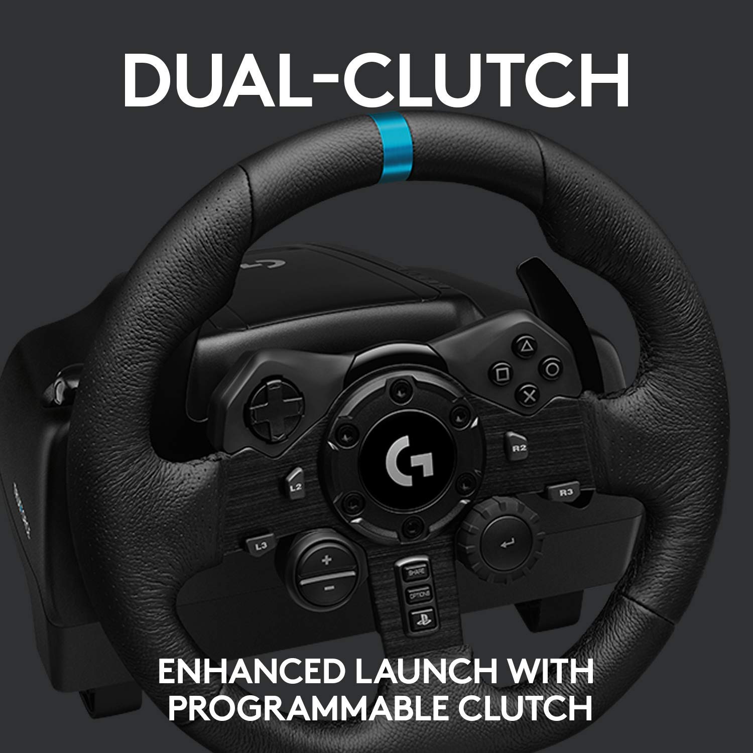 Logitech G923 Racing Wheel and Pedals Trueforce Sim Driving Wheel For PC, PS4, PS5 Shifter