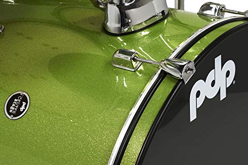 Pacific Drums Center Stage Complete Drumkit, 5 Drum Set, Iridescent Black Sparkle, 7x10, 8x12, 14x16 Floor, 16x22 Kick, 5x14 Snare (PDCE2215KTIB)