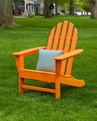 POLYWOOD AD4030AR Classic Outdoor Adirondack Chair, Polyethylene, Aruba & SBT18AR South Beach 18" Outdoor Side Table, Aruba