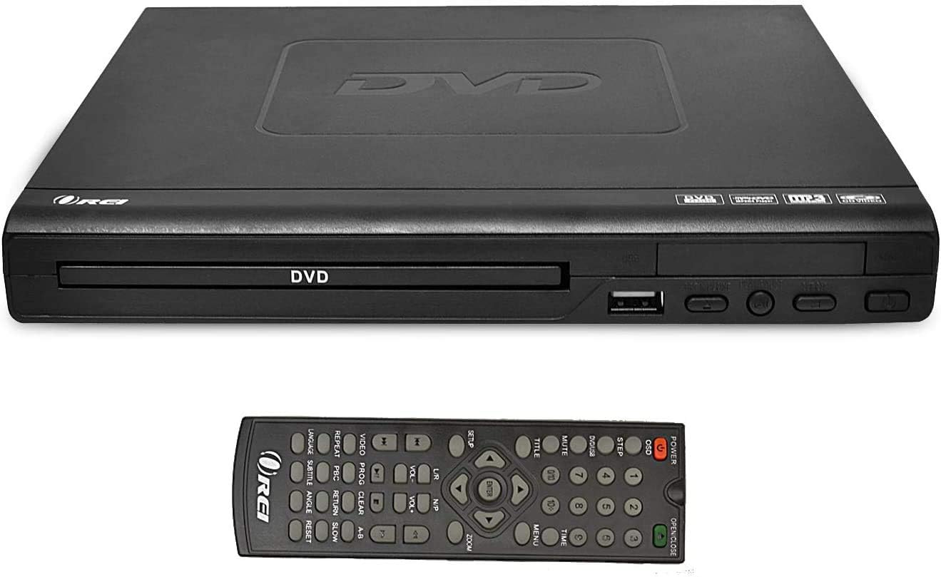 Region Free Blu Ray Player by OREI - Multi Zone 1, 2, 3, 4, 5, 6 Travel Video Player - BluRay Zone A, B, C, USB Input, RCA Input Remote Control - Dual Voltage