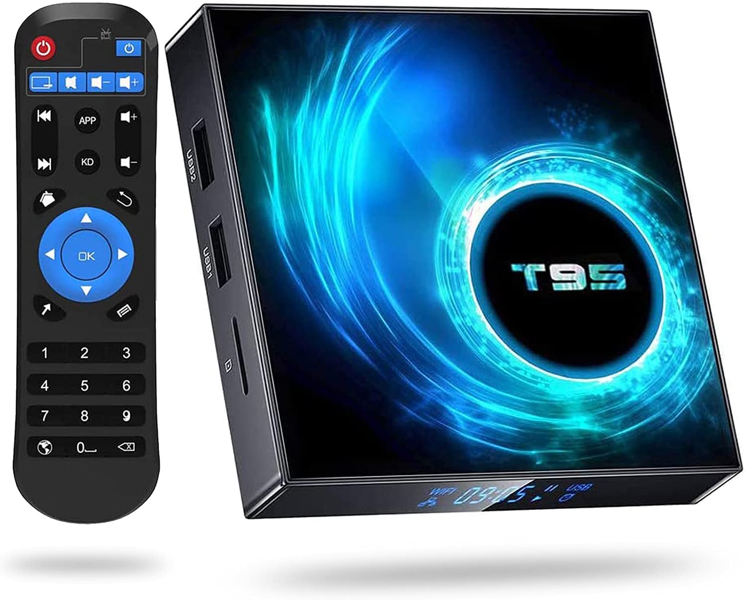 Android 10.0 TV Boxes, T95 Android Box Allwinner H616 Quad-Core with 4GB DDR 64GB ROM Streaming Media Player Support Dual WiFi 2.4GHz/5GHz, 6K 4K Output 100M LAN Enternet Bluetooth5.0 Smart TV Box Pack of 2