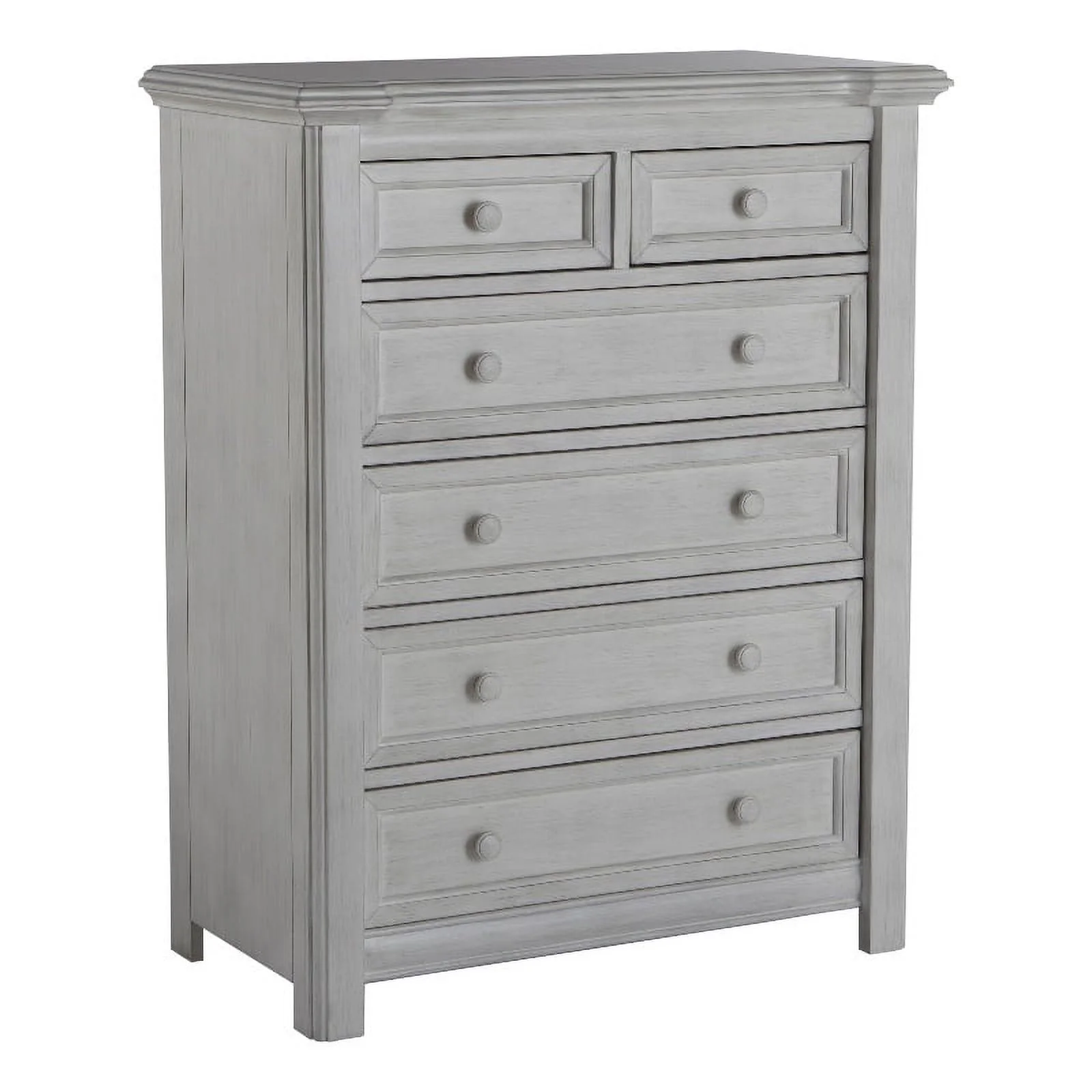 Home Square 3-Piece Set with Panel Crib and Double Dresser and 5-Drawer Dresser