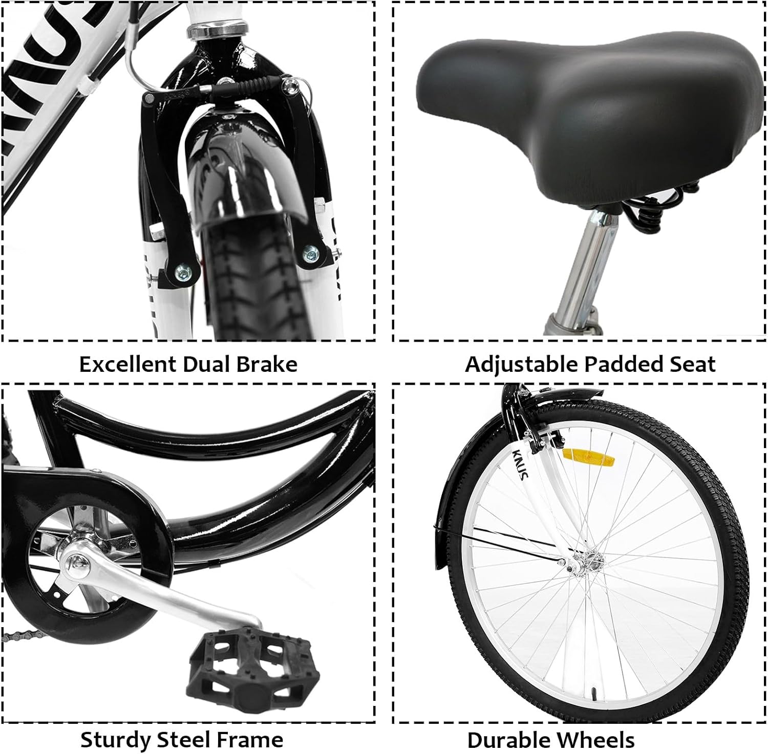 Adult Tricycle Trikes,3-Wheel Bikes,26 Inch Wheels Cruiser Bicycles with Large Shopping Basket for Women and Men