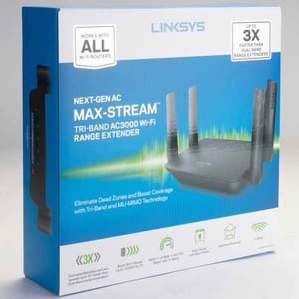 Linksys RE9000 IEEE 802.11ac 2.93 Gbit/s Wireless Range Extender