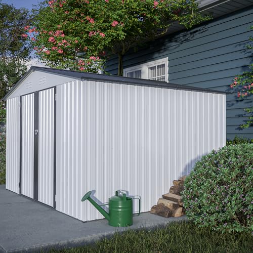 6x4 Ft Outdoor Storage Shed, Heavy-Duty All-Weather Tool Shed with Lockable Doors, Durable Resin Construction for, Patio & Backyard Organization Black
