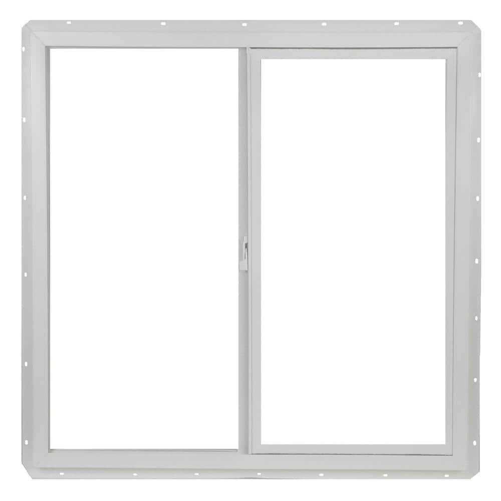 TAFCO Windows 35.5 in. x 35.5 in. Utility Left-Hand Single Slider Vinyl Window Dual Pane Insulated Glass, and Screen - Shop Hardware Tools Online Store