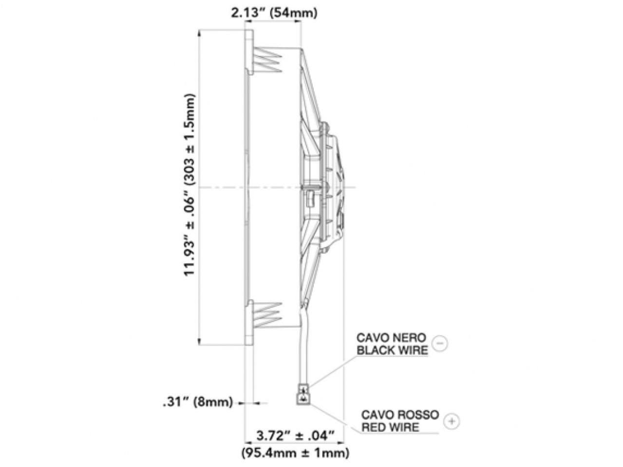 SPAL 30102057 - 1115 CFM 10in High Performance Fan - Pull
