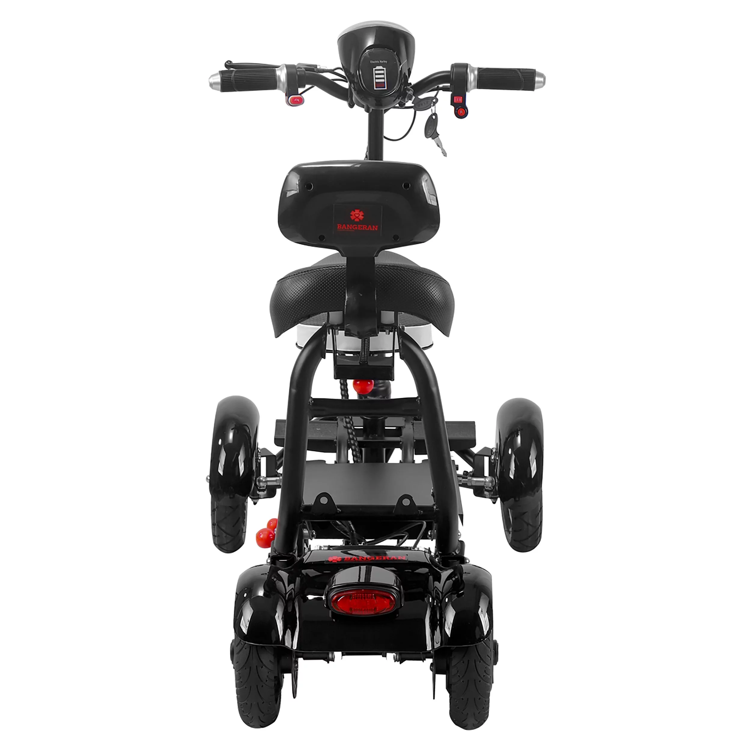 Bangeran Electric Mobility Scooter, 4 Wheel Foldable Portable, Up to 12 Miles - Blue