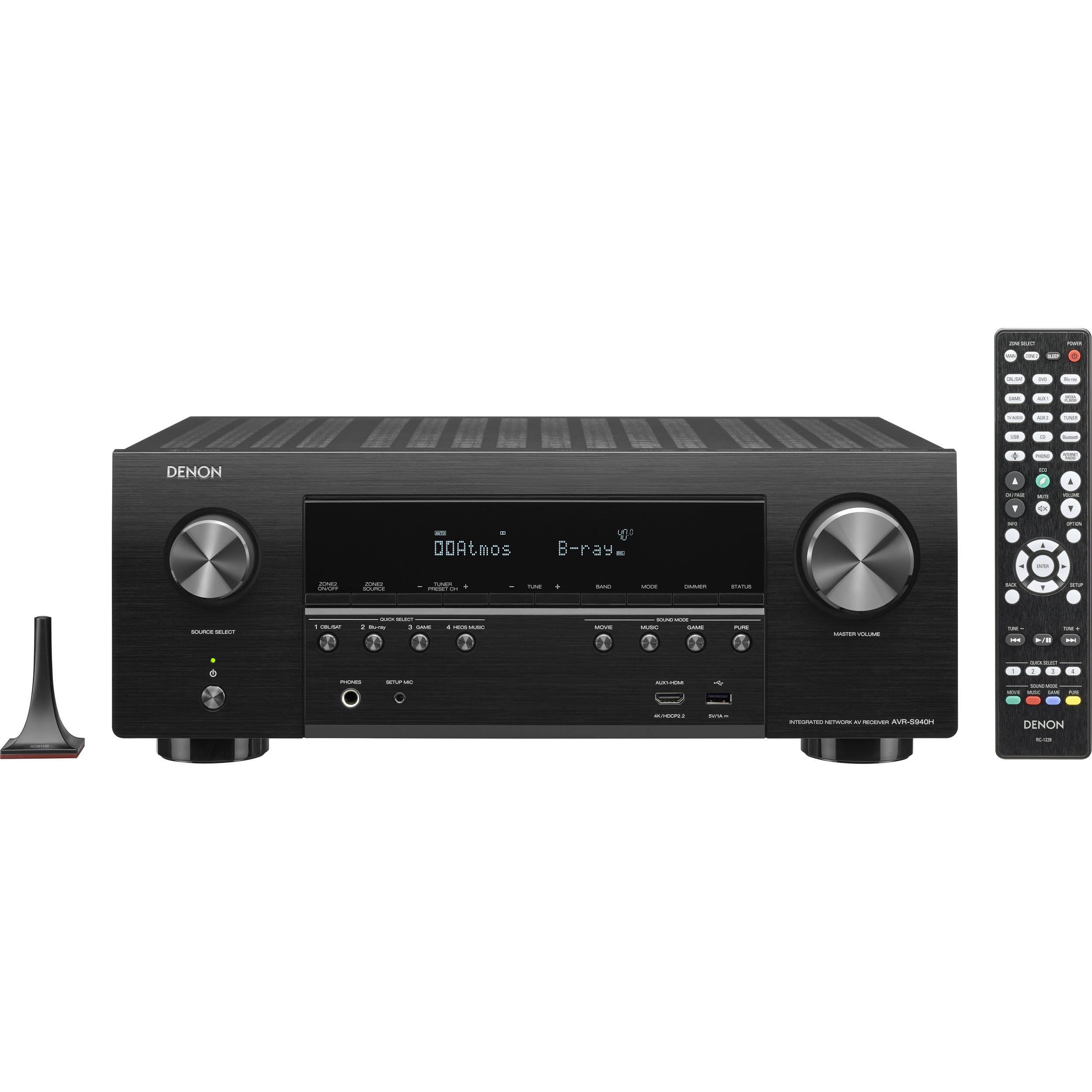 Denon AVR S940H 7.2 Channel AV Network Receiver - Black