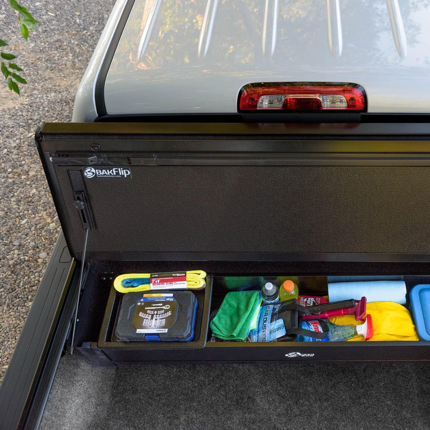BAK BAKBox 2 Fold-Away Utility Box | 92120 | Fits 2014 - 2022 Chevy/GMC Silverado/Sierra (w/o CarbonPro Bed) 1500, 2015-21 2500/3500HD All Beds , Black