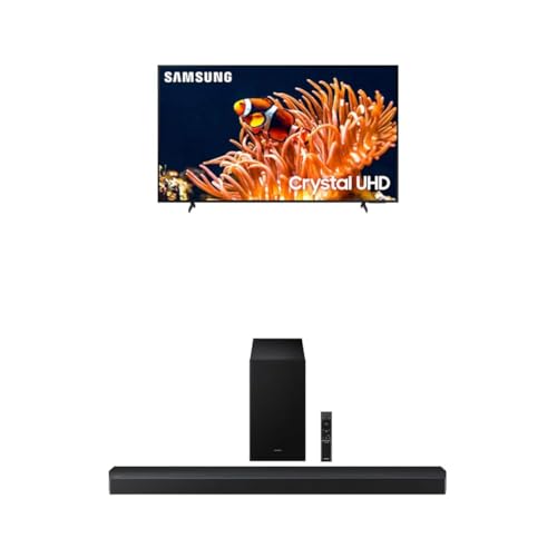 Samsung 43-Inch Class 4K Crystal UHD DU8000 Series HDR Smart TV w/Object Tracking Sound Lite, Motion Xcelerator 120Hz, Ultra Slim Design, Gaming Hub, Alexa Built-in (UN43DU8000, 2024 Model)