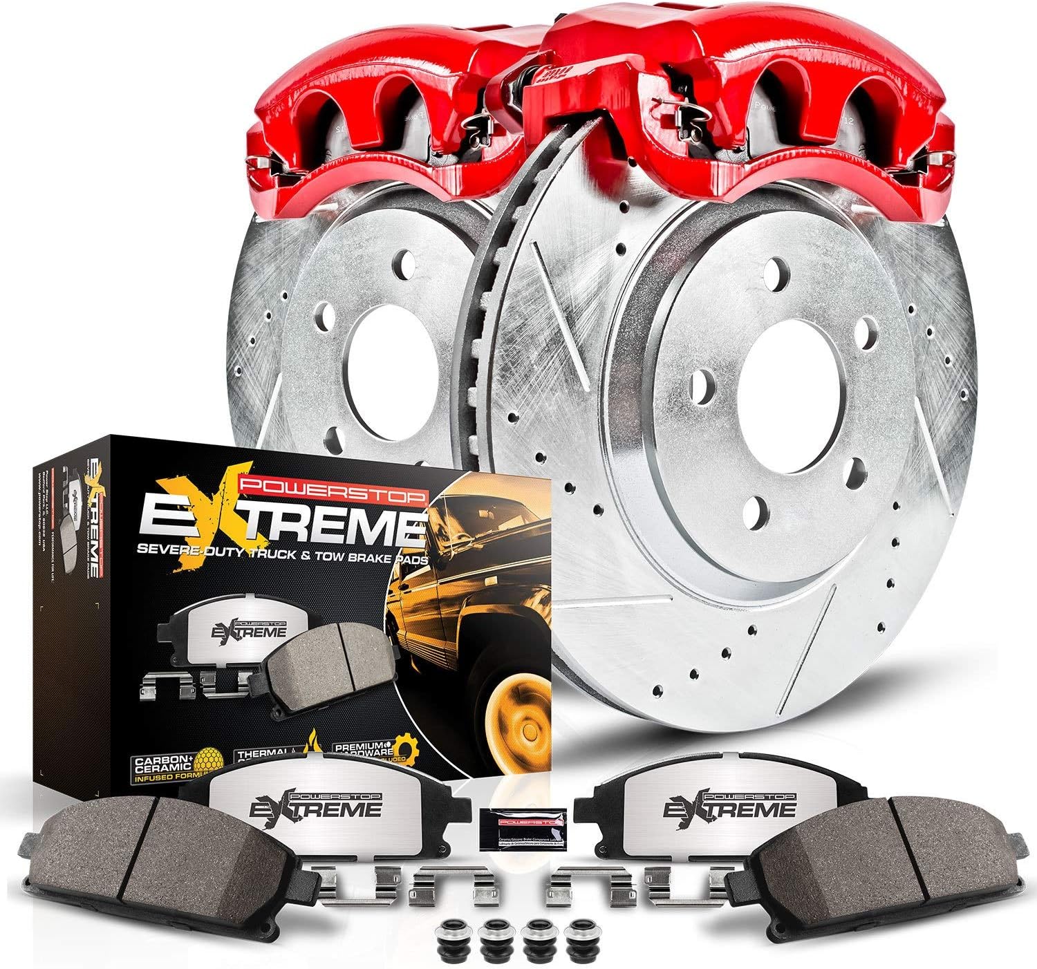 Power Stop KC3097-36 Front Z36 Truck and Tow Brake Kit with Calipers