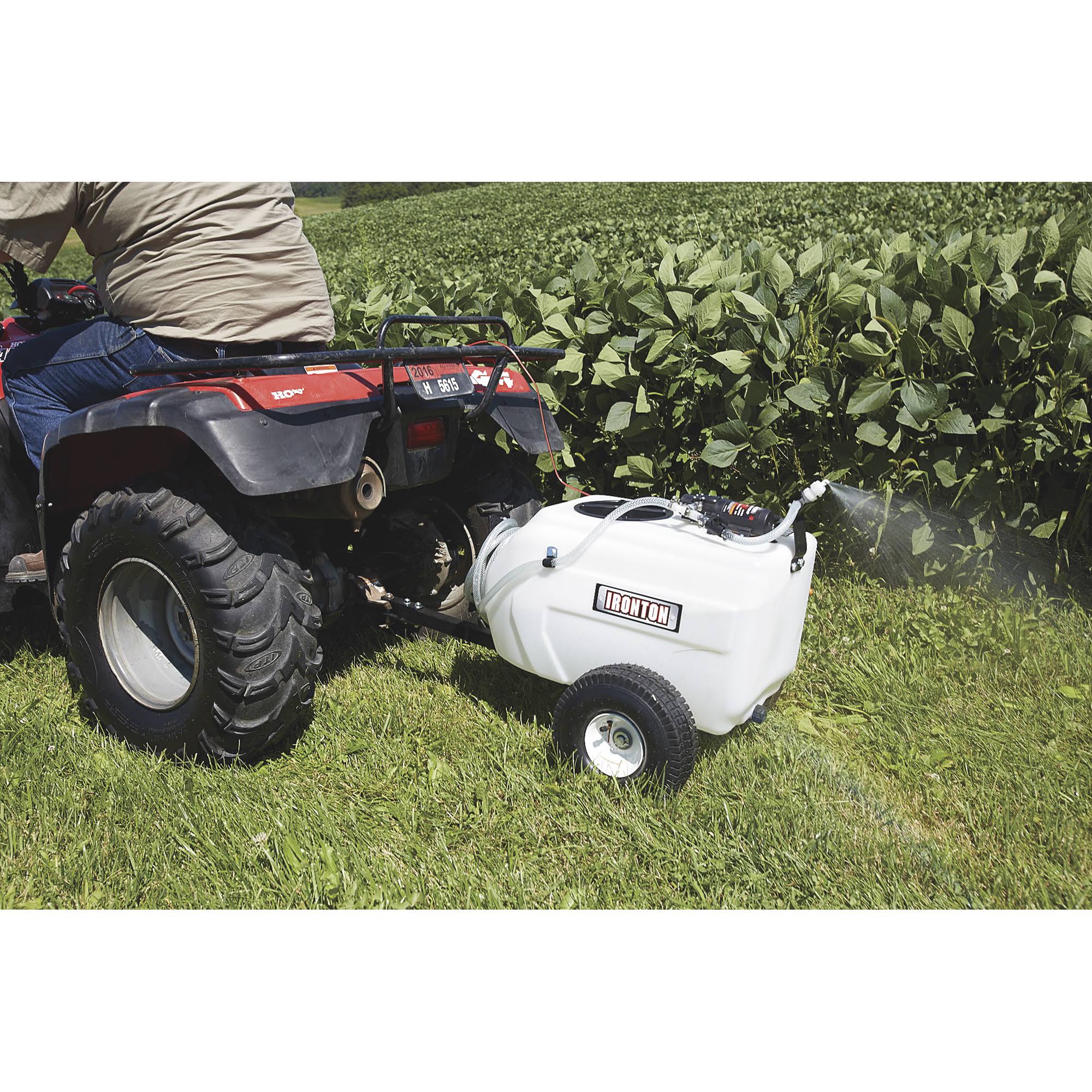 Ironton 13 Gallons 12 Volt DC Tow-Behind Towable Broadcast u0026 Spot Sprayer ATV 282790