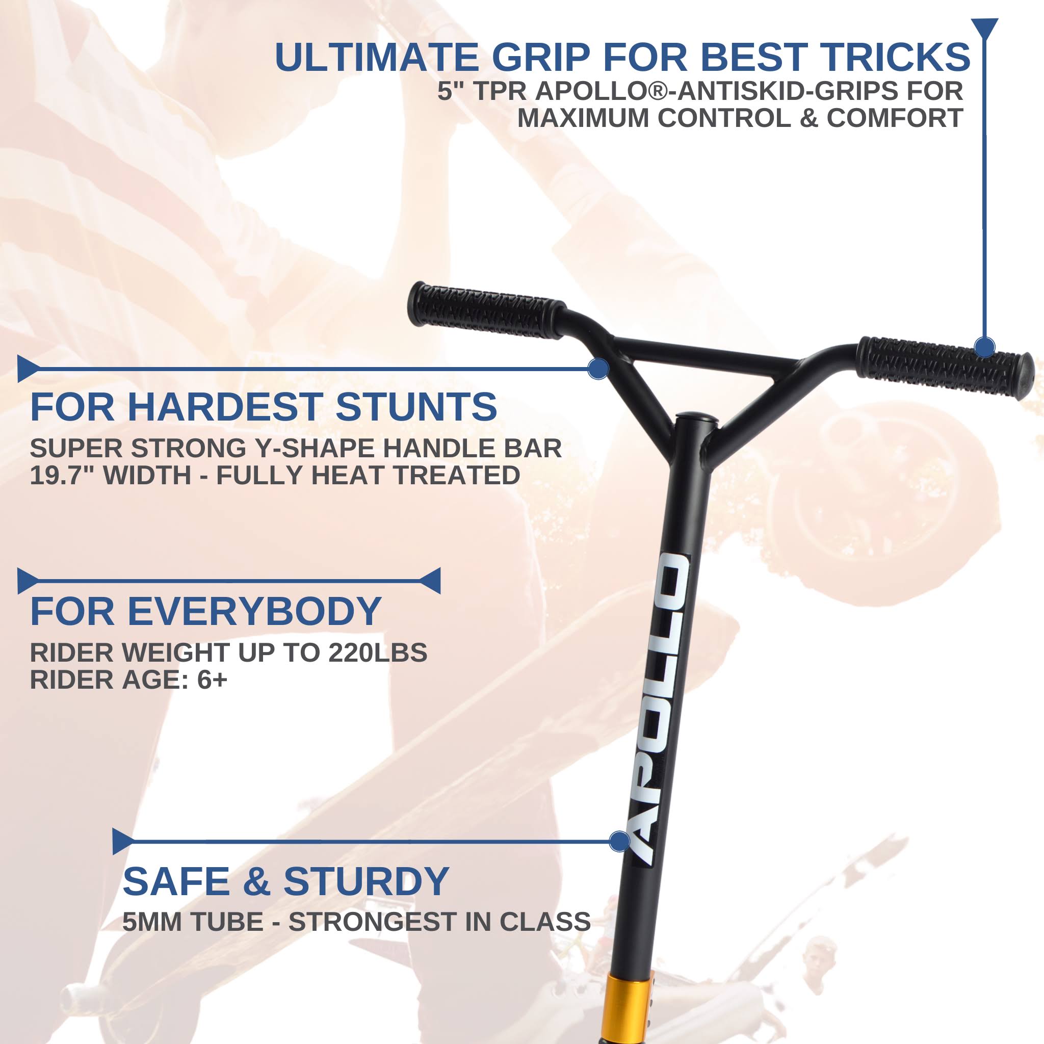 Apollo Genius Pro - Stunt/Trick Scooter - Gold
