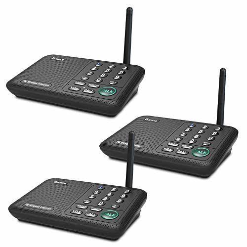 Qniglo Wireless Intercom System 10 Channel 1800 Feet Long Range FM Intercoms Wireless for