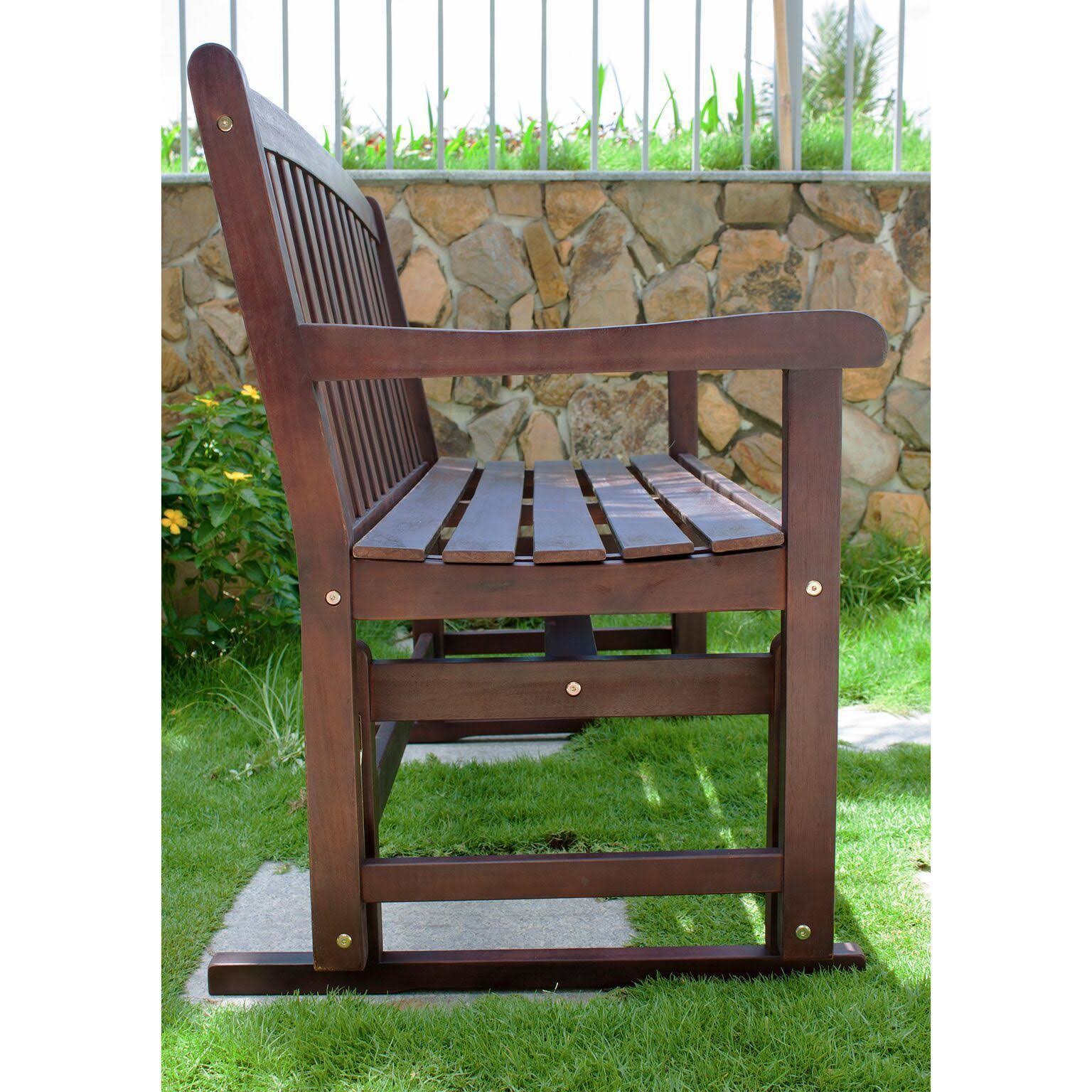 Roseland Acacia Hardwood Glider Bench by Havenside Home - MPG-GDB01