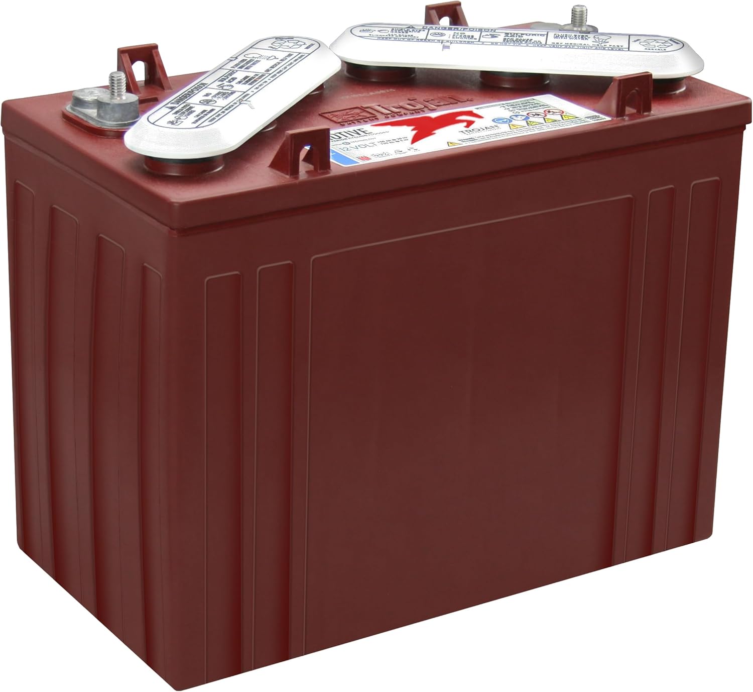 Trojan T-125 GC2 6 Volt 240mAh Deep-Cycle Flooded/Wet Lead-Acid Battery - Golf Carts, Utility Vehicles (UTVs), Marine/Boating, Recreational/Electric Vehicles, Solar/Renewable Energy