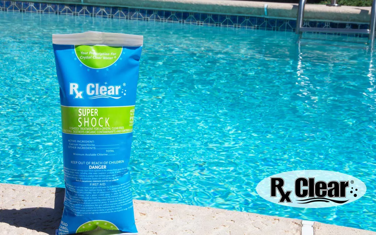 Rx Clear Super Shock 68% Calcium Hypochlorite Pool Shock - 1 lb, 48 Pack