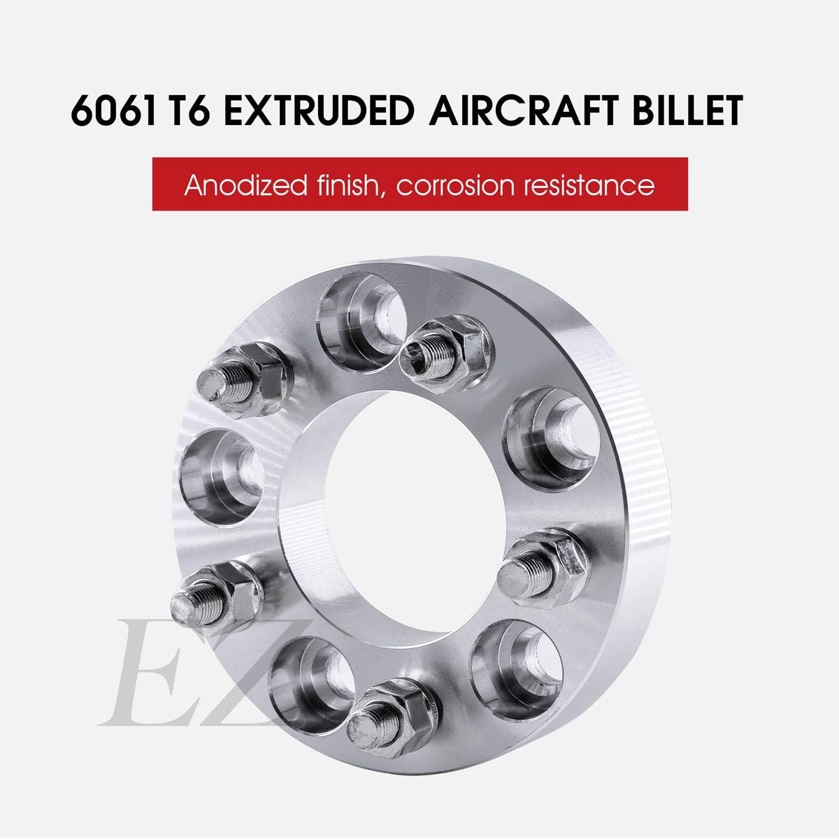 EZAccessory 4 Wheel Adapters 5 Lug 5.5" to 5 Lug 4.75" Thickness 1.25 Inch