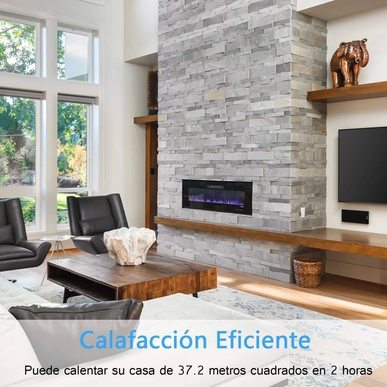 Recessed Wall Mounted Standing Electric Heater Electric Fireplace-50x22