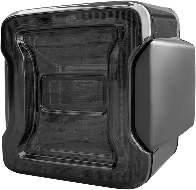American Modified LED Tail Lights, JL Look Tailights w/Running Light, Brake Turn Signal Lamp and Reverse Lamps Function for 2007-2018 Jeep Wrangler JK/JKU, Pair(Smoked Lens)