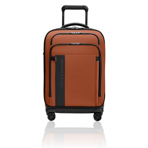 Briggs & Riley Domestic 22" Carry On Expandable Spinner - Luggage for Travel, Suitcases with Wheels, Softside Rolling Bag for Men & Women, Self-Repairing Zipper - ZDX Collection, Black