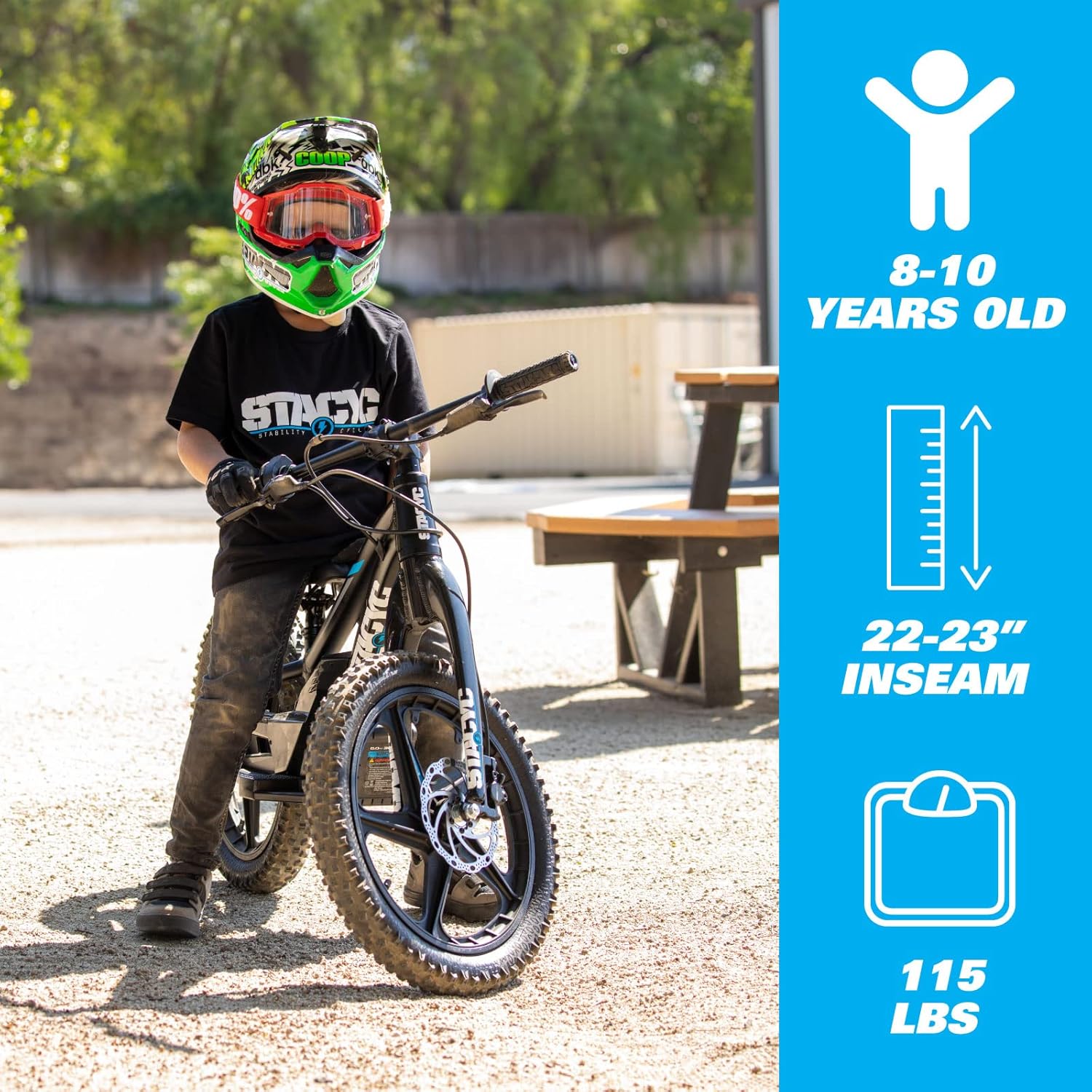 STACYC Brushless 18eDRIVE Electric Balance with Additional 6AH 36V E Bike Battery for Kids Ages 8-10 Years Old