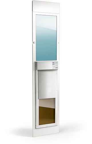 Power Pet Electronic Dog Door - High Tech Pet Electronic Pet Doors - Fully Automatic Sliding e-Glass Electronic Dog Doors - Large Pets up to 100 lbs - Tall 92-3/4 - 96 Patio Doors - PX2-SEGT