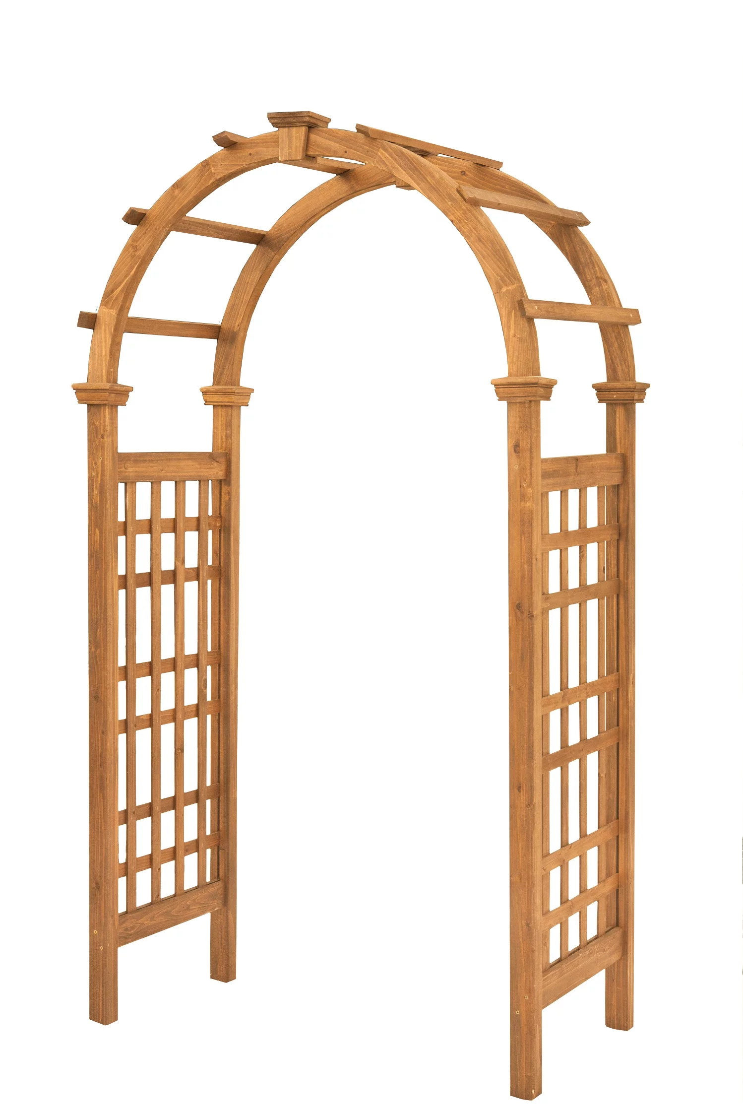Vita 47 in L x 24 in W x 89 in H Rosewood Cedar Arbor, Golden Brown, VA68894