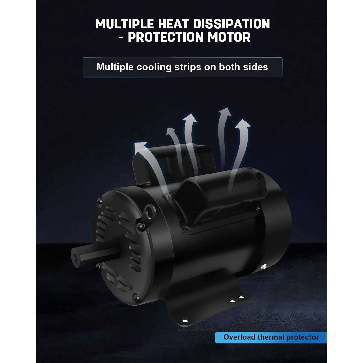 5HP Electric Motor 1750 RPM Single Phase Air Compressor Motor,184T Frame,208V-230V - Shop Hardware Tools Online Store