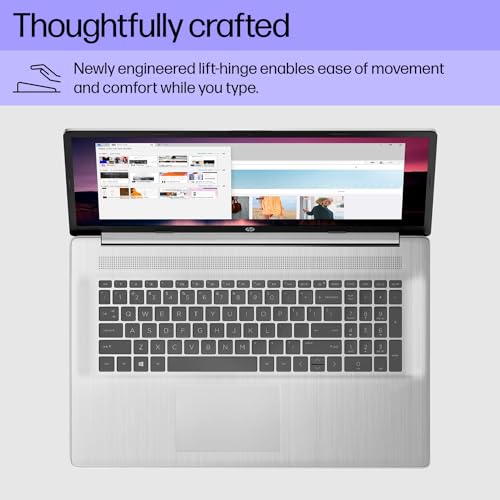 HP Essential 17.3" FHD Business Laptop, AMD Ryzen 7 7730U, AMD Radeon Graphics, Numeric Keypad, Backlit KB, Webcam, Wi-Fi 6, HDMI, Windows 11 Pro, Silver