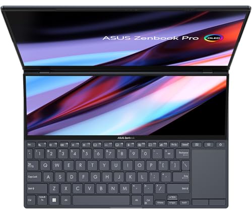 ASUS Zenbook Pro 14 Duo Gaming & Entertainment Laptop (Intel i9-12900H 14-Core, 32GB LPDDR5 4800MHz RAM, 1TB SSD, GeForce RTX 3050 Ti, Win 11 Home) with Microsoft 365 Personal, Dockztorm Hub