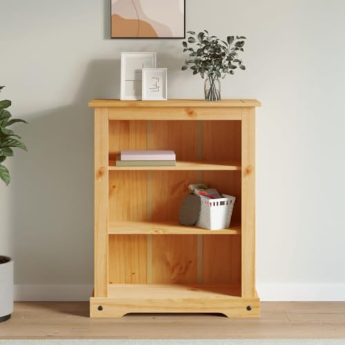 Narrow Bookshelf Book Shelf Dresser Shelves for Bedroom - 5-Tier Bookcase Mexican Pine Corona Range 31.9"x15.7"x66.9" for Study Living Room Bathroom Office