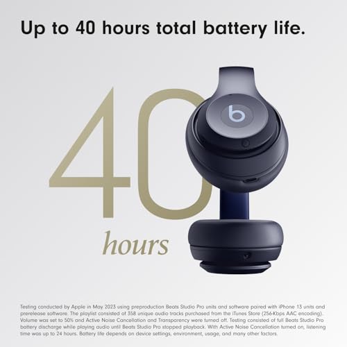 Beats Studio Pro - Wireless Bluetooth Noise Cancelling Headphones - Personalized Spatial Audio, USB-C Lossless Audio, Apple & Android Compatibility, Up to 40 Hours Battery Life - Sandstone