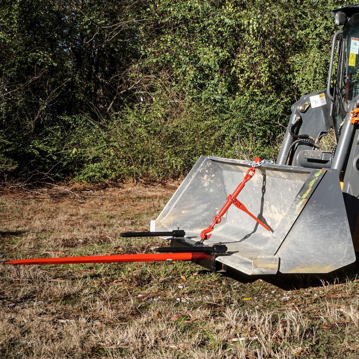 Titan Attachments Hay Spear Attachment 49 Bucket Universal 3,000 lb. Capacity