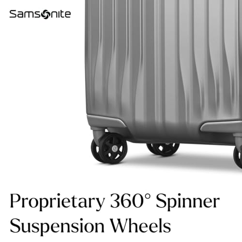 Samsonite UpLIFT 19" Lightweight Hardside Carry-On Luggage with Spinner Wheels - Expandable - Airline-Approved, Polycarbonate Hard Suitcase for Ultra Lightweight Travel - Silver Shimmer