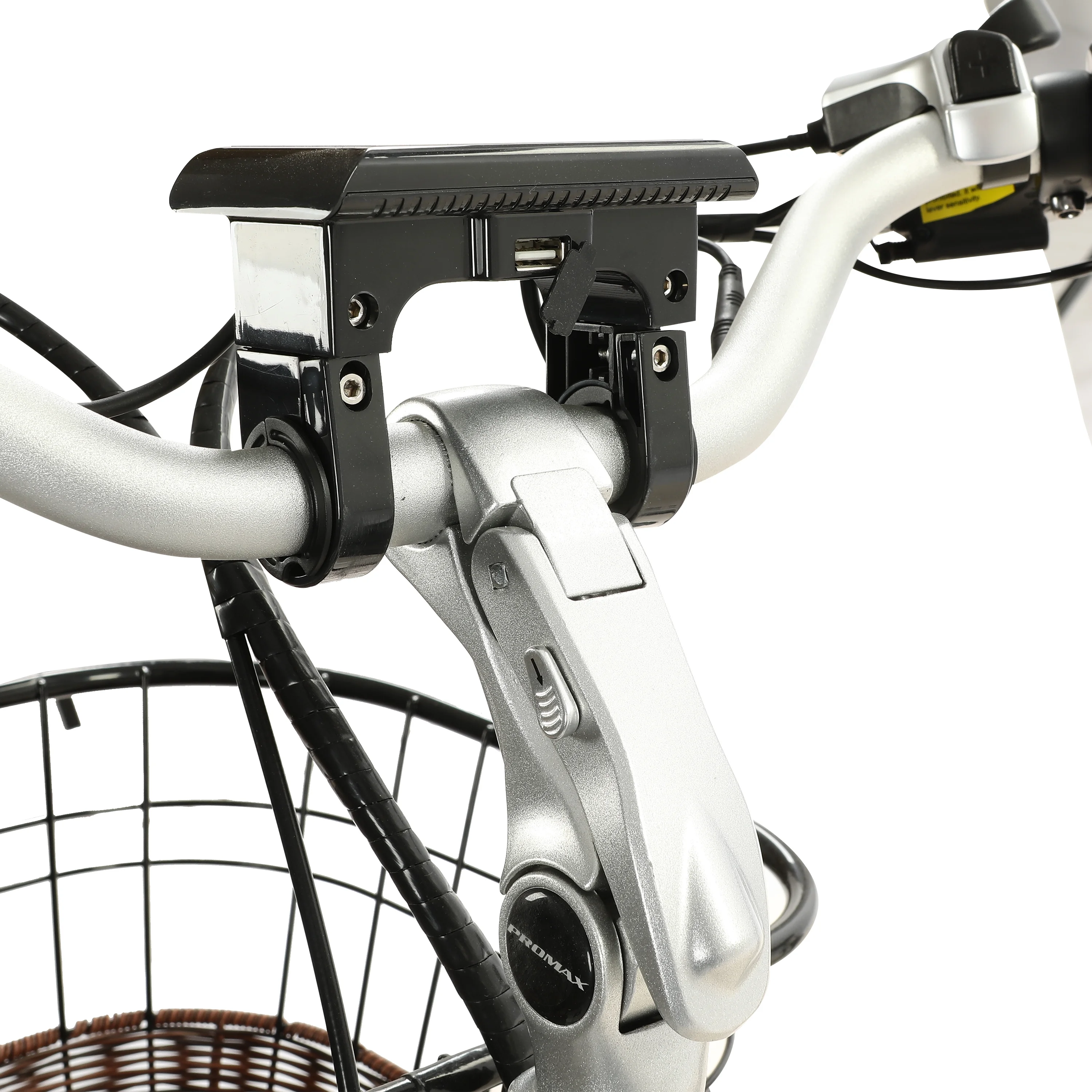 ECOTRIC Electric Bike EBike 26" 36V 10AH Bicycle Li-ion Battery City Moped 500W Women Girls USB Port Bike Shimaro Motor Throttle & Pedal Assist With Basket and rear rack For Adults