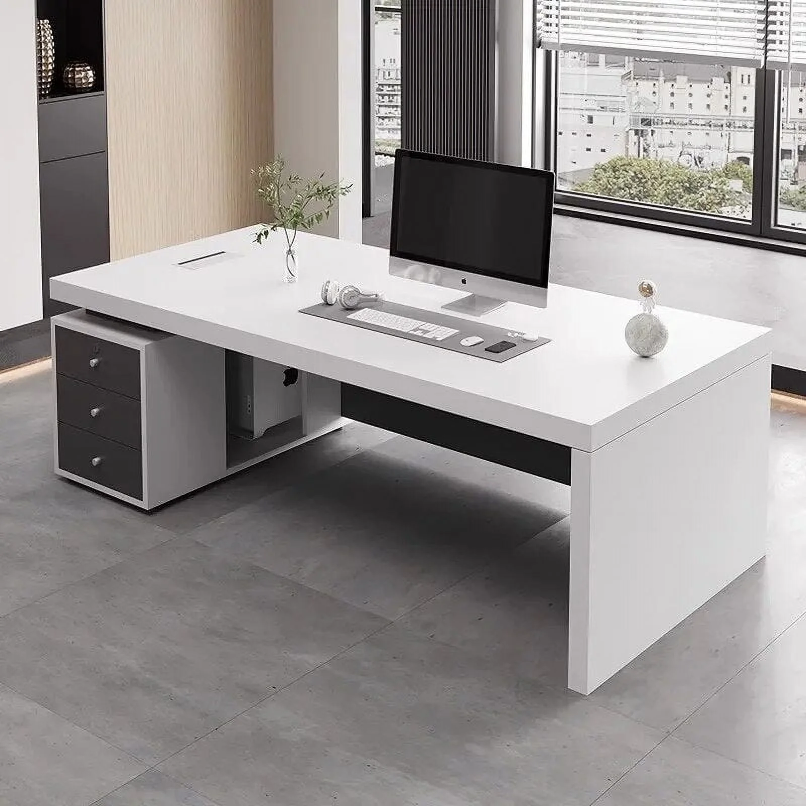Writing White Office Desk Reception Executive Workstation Standing Office Desk Bedroom Tabla Para Escritorio Modern Furniture