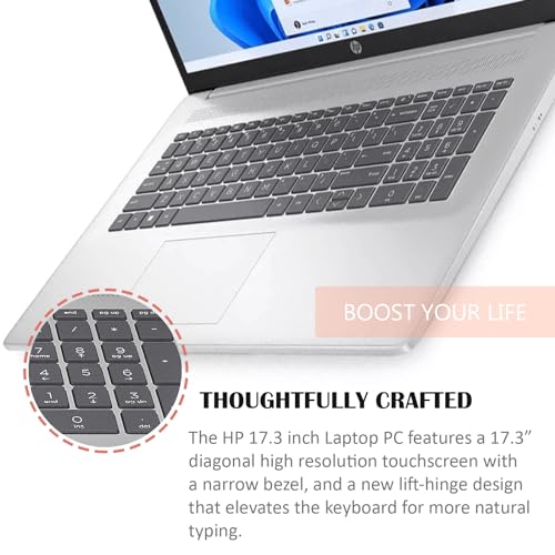 HP 17.3" Touchscreen Laptop Latest for Student and Business - Intel Pentium N5030(4-core) Processor, 16GB RAM, 1TB SSD, 10h Long Battery Life, Wi-Fi, HD Webcam, Numeric Keypad, Windows 11 Home in S