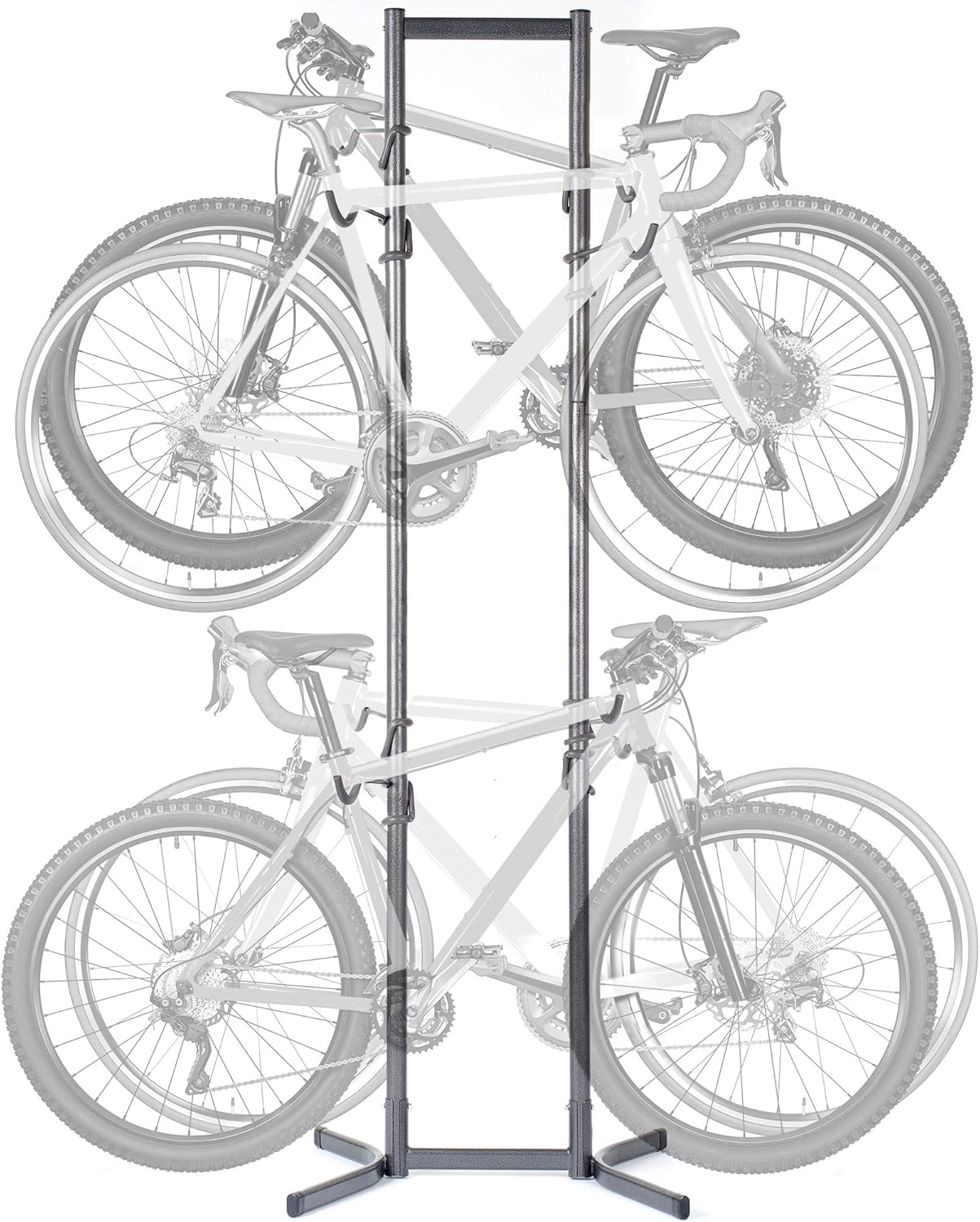 Delta Cycle Canaletto Bike Rack Garage - 4 Bike Storage Rack - No Drilling Required - Fully Adjustable Vertical Bike Rack for Any Style Bicycle - Freestanding Wall Bike Rack Holds Up to 160 lbs