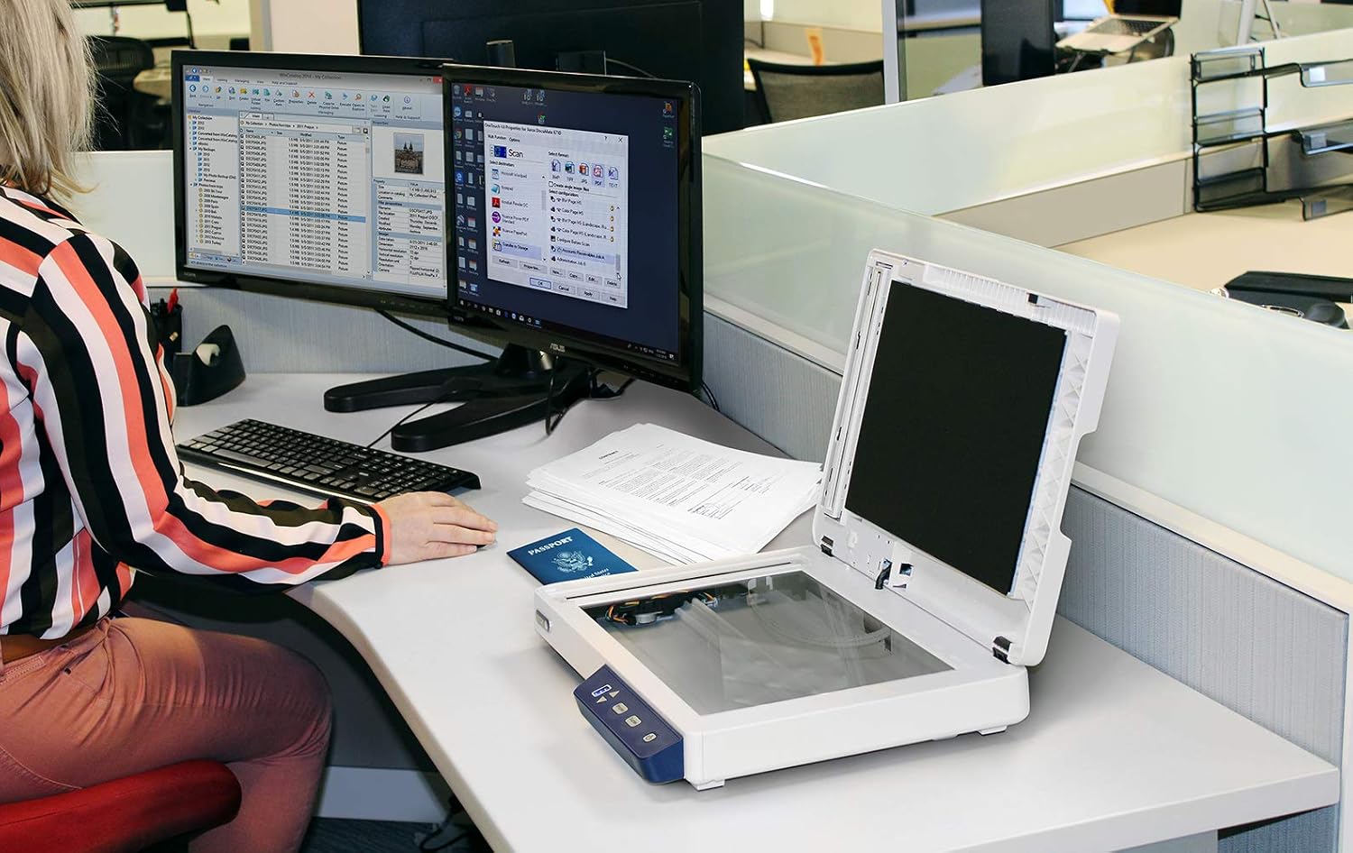 Xerox XD-COMBO Duplex Combo Flatbed Document Scanner for PC and Mac, Automatic Document Feeder (ADF)