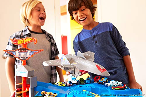 Hot Wheels Toy Car Track Set & 4 1:64 Scale Cars, Super Ultimate Garage, 3+ ft Tall with Motorized Gorilla & Storage for 140 Cars (Amazon Exclusive)