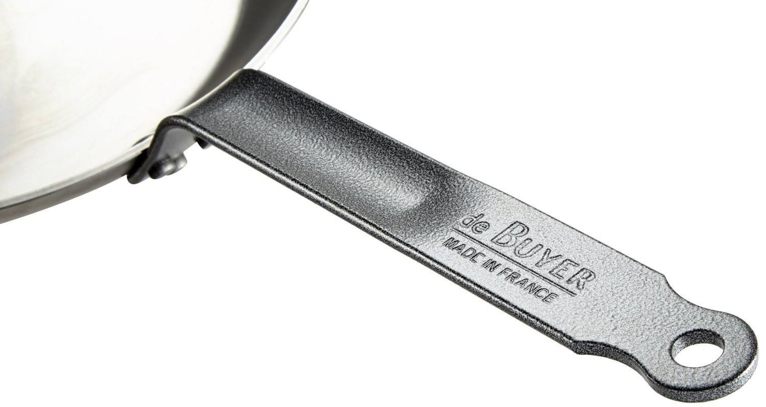 De Buyer 5110.28 Carbone Plus Round Lyonnaise Frying Pan, Heavy Quality Steel, 28 cm Diameter