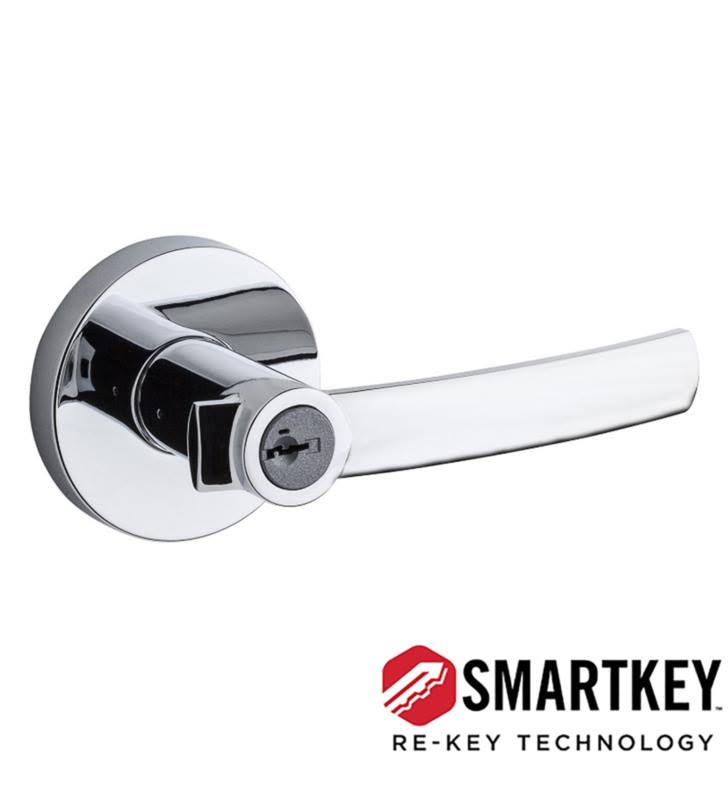 Kwikset 156SYLSQT-15S Sydney Square Entry Door Lock, Satin Nickel