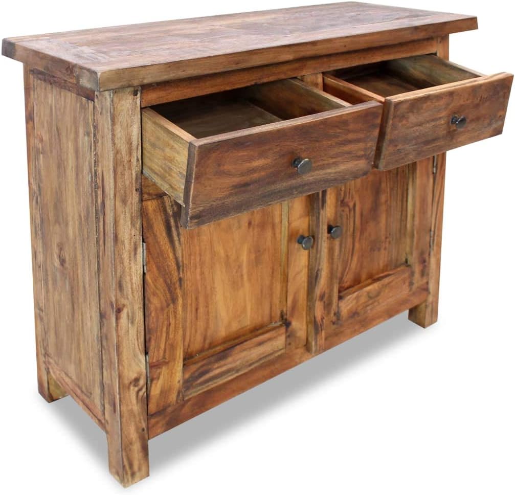 Kitchen Storage Cabinets Display Cabinet Storage Cabinet Sideboard Solid Reclaimed Wood 29.5"x11.8"x25.6" Suitable for Dining Room, Hallway, Living Room, Bedroom