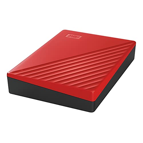 WD Portable Hard Drive, 5TB USB3.0, Red, My Passport Encryption, Password Protection, External Hard Disk / WDBPKJ0050BRD-WESN