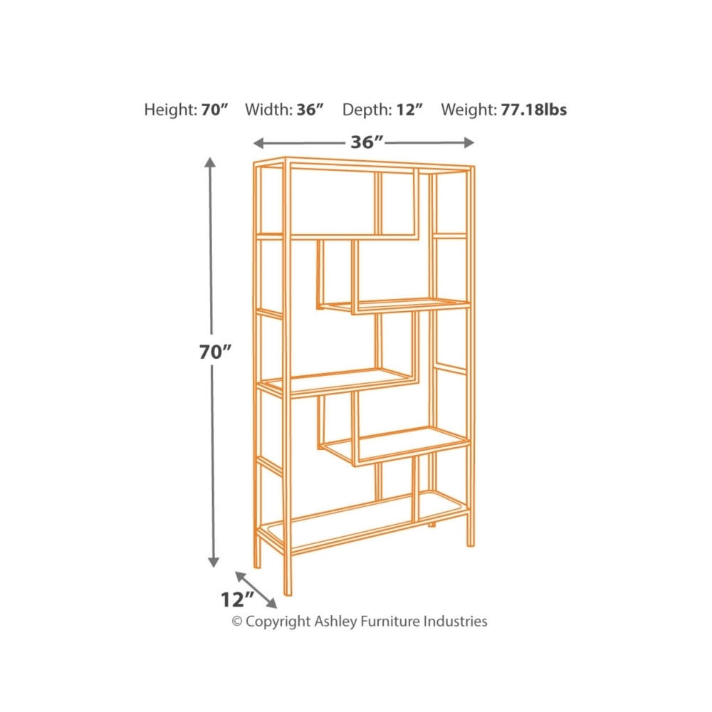 Ashley Furniture Frankwell Bookcase - Brown Black